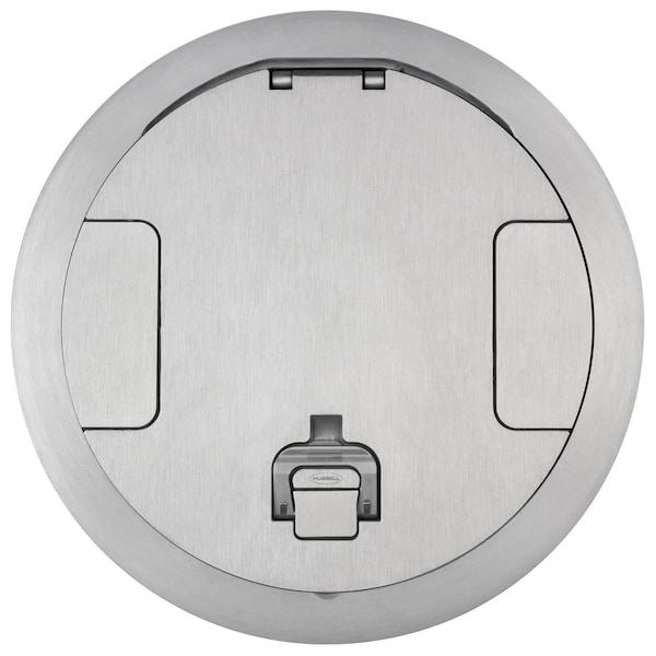 Hubbell Wiring Device-Kellems Electrical Box Cover, Round, Galvanized Steel S1R10CVRALU - main